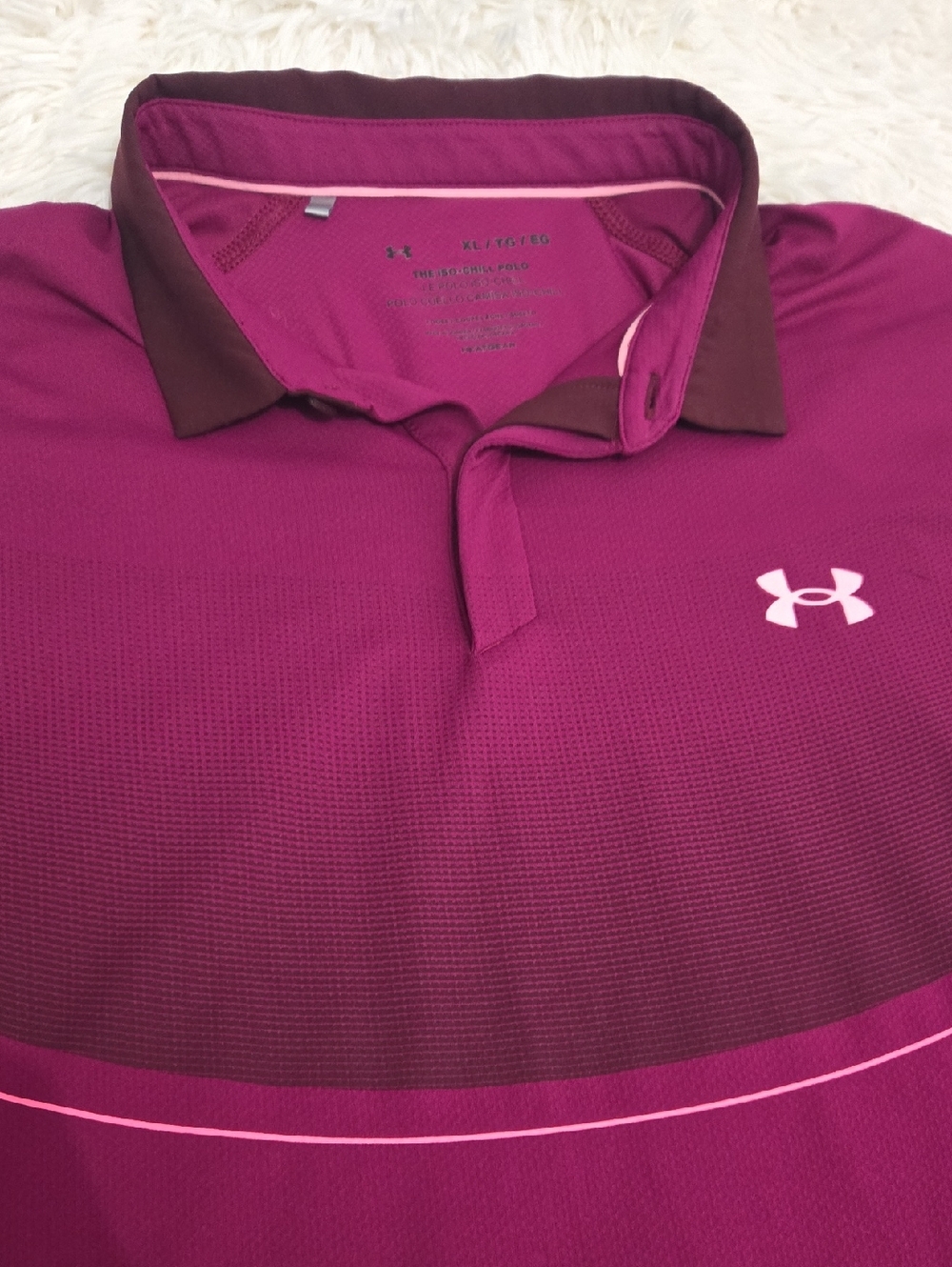 Under Armour Men’s Iso-Chillgolf Polo Shirt Magenta Pink Size XL